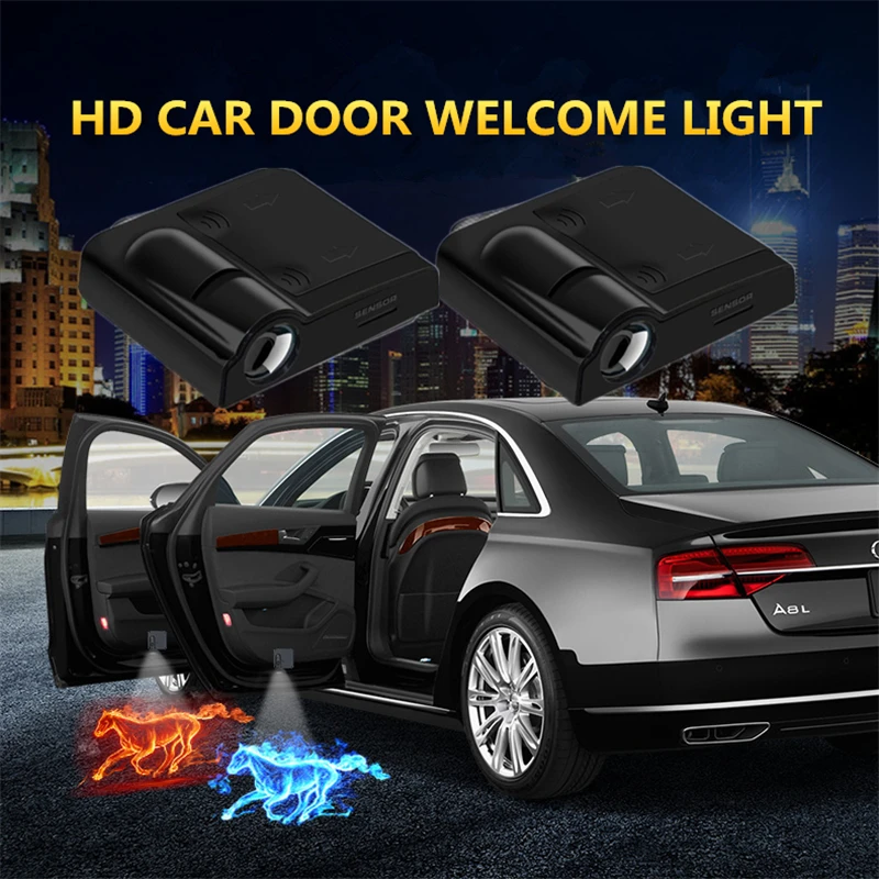 

Conjunto de luces Led de sombra fantasma con logotipo de bienvenida para puerta de coche y proyección láser