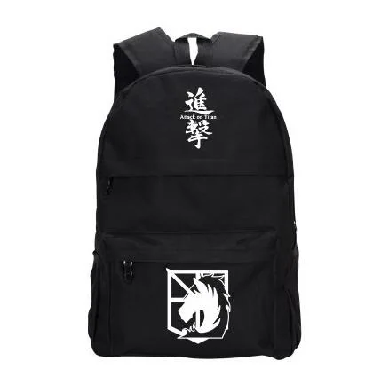 

High Q anime attack on titan backpack unisex men and women student preppy style backpack