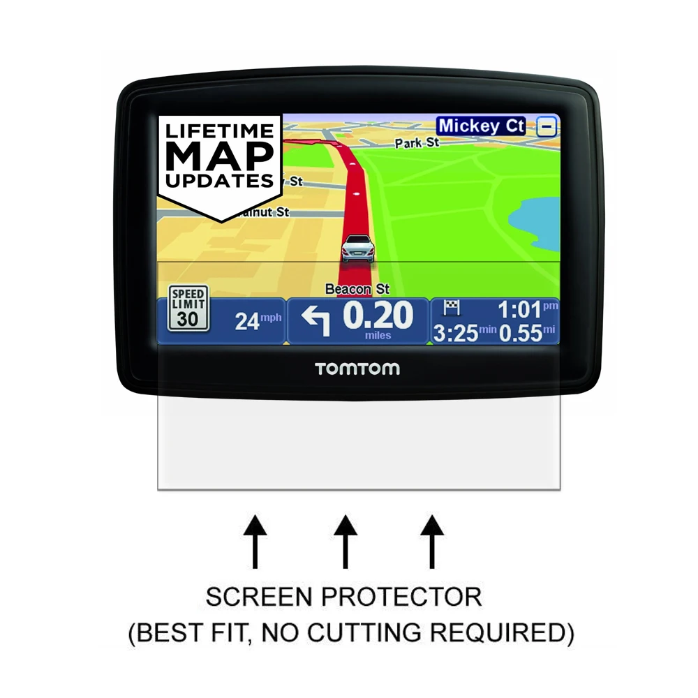 

3* Clear LCD PET Film Anti-Scratch Screen Protector Cover for TomTom Start 55 M TM WTE LIVE Aviation GPS