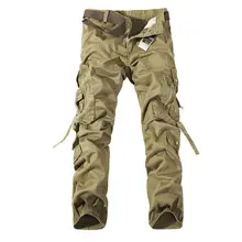 Новинка года для мужчин бренд Человек Военная, Армейская, камуфляжная брюки карго плюс размеры мульти-комбинезоны с карманами повседневное свободные камуфляжные мотобрюки для мужчин