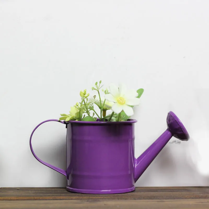 Fashion Metal Iron Flower Pot Hanging Balcony Garden Plant Planter Home Decor Flowers Kettle Sprinkler | Дом и сад