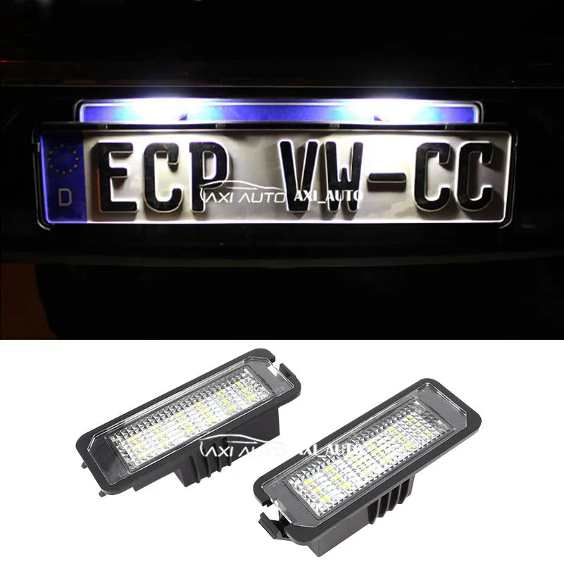 2PCS LED Light for VW Golf 6 Number License Plate Lights Tail Light