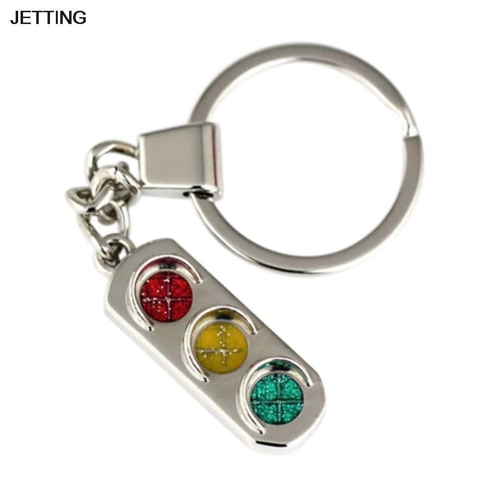 

JETTING 1Pcs Traffic Light key rings red and green lights keychain car key chain Gifts For male women's Car Styling Decoration