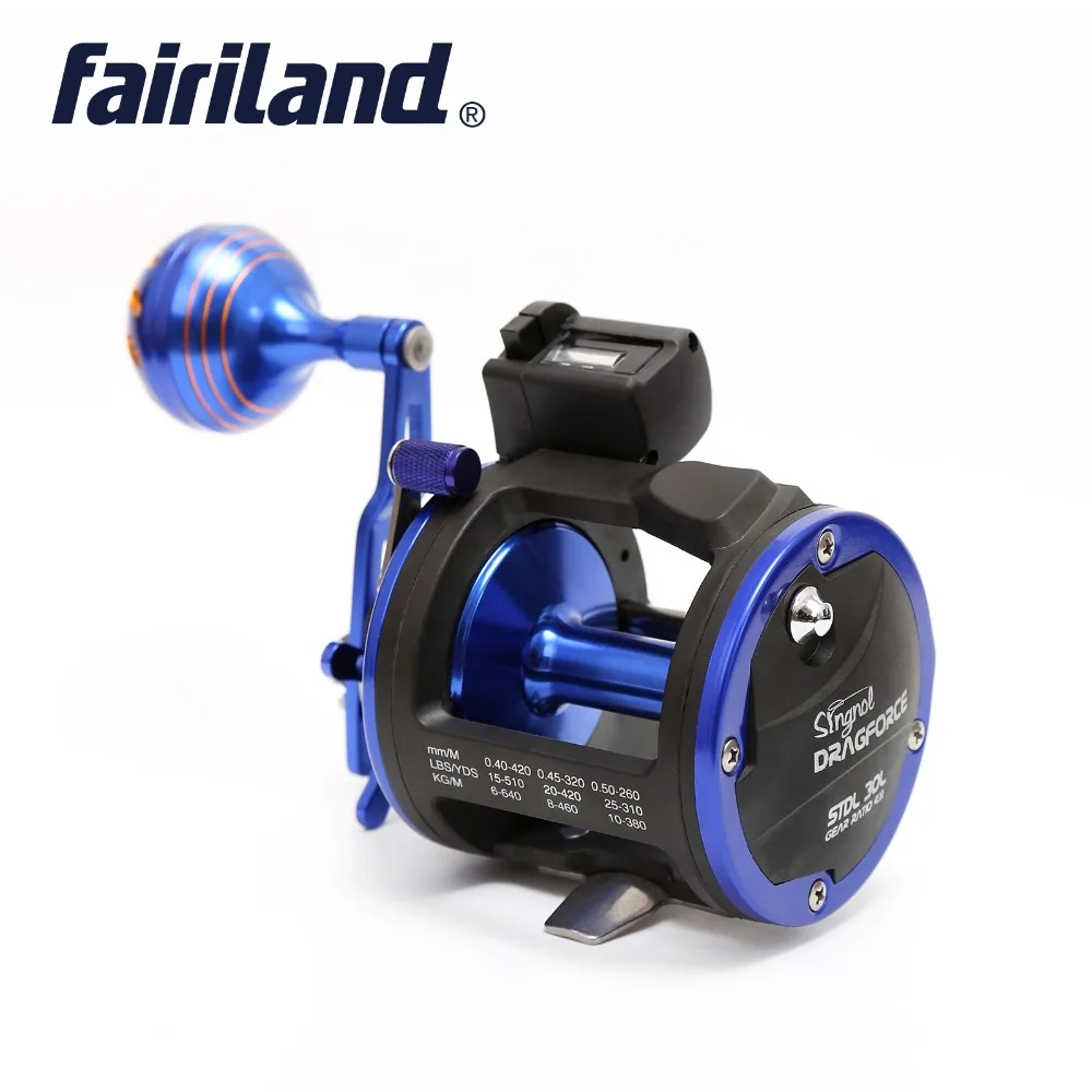

Fairiland Trolling Reel with Line Counter 4.1:1 Gear Ratio 6+1BB 18Kg Drag Power Left/Right Hand Bait Casting Boat Fishing Reel