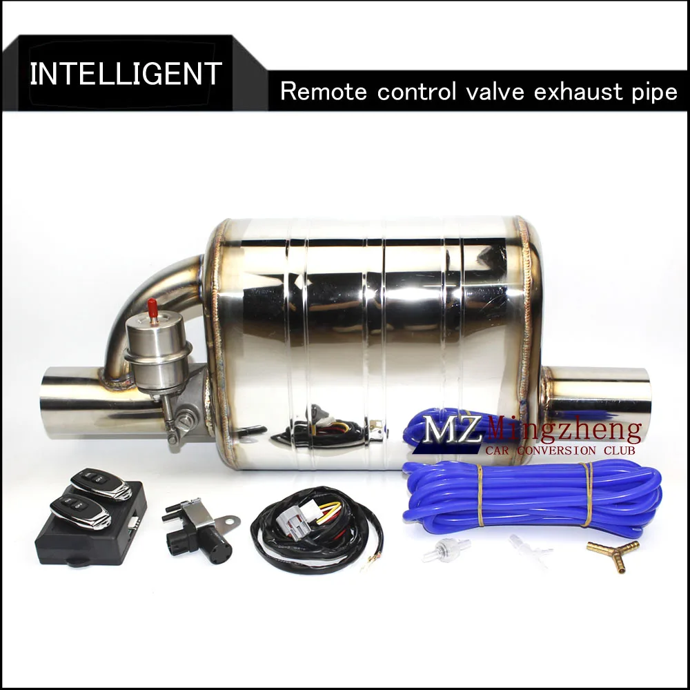 

2.5" Exhaust System Stainless Steel Electric Exhaust CutOut Valve With Electronic Remote Control Switch Muffler exhaust pipe