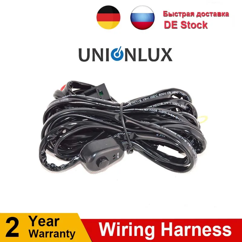 

Car LED Light Bar Wire 2M 12v 24v 40A Wiring Harness Relay Loom Cable Kit Fuse for Auto Driving Offroad Led Work Lamp