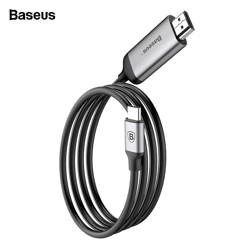 Baseus USB C к HDMI кабель type C к HDMI видео адаптер для Macbook huawei mate 20 Pro samsung Galaxy S9 HDMI к USB-C удлинитель
