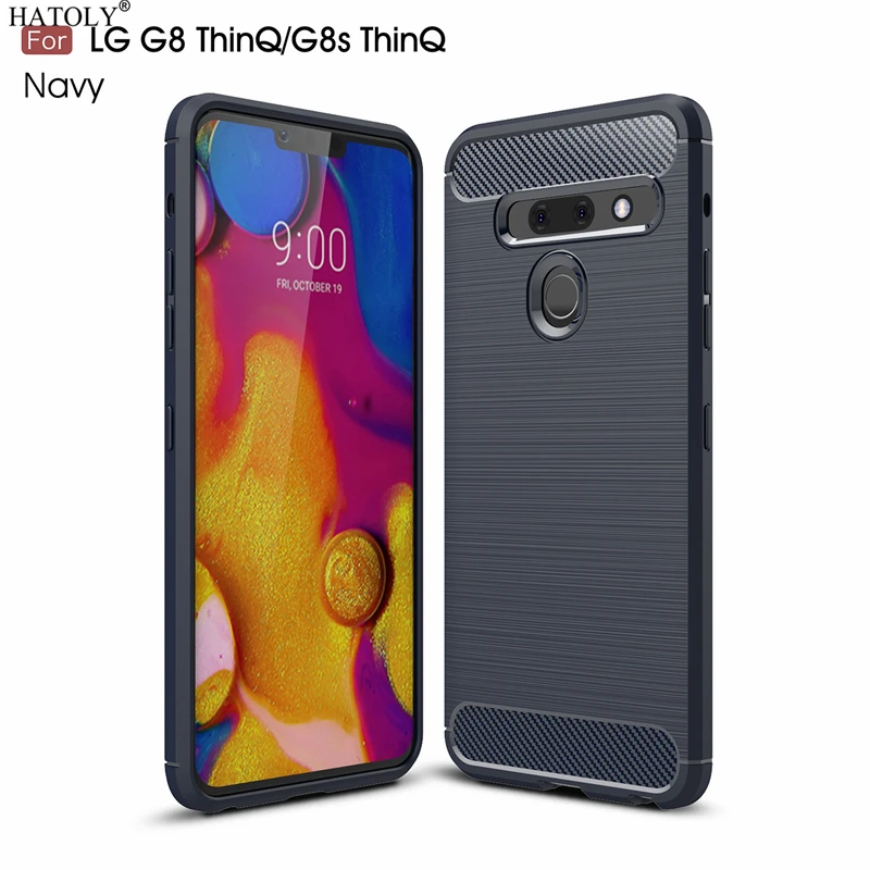 HATOLY для Capas LG G8 чехол thinq прочный армированный телефона из мягкого ТПУ Матовый Rugger
