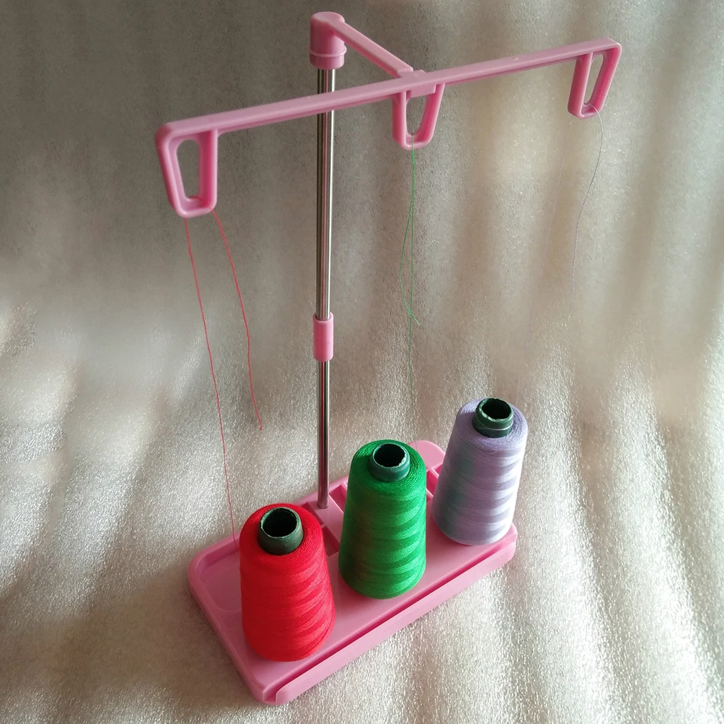Universal Three Cone Spools Thread Stand For Sewing Serger Machines
