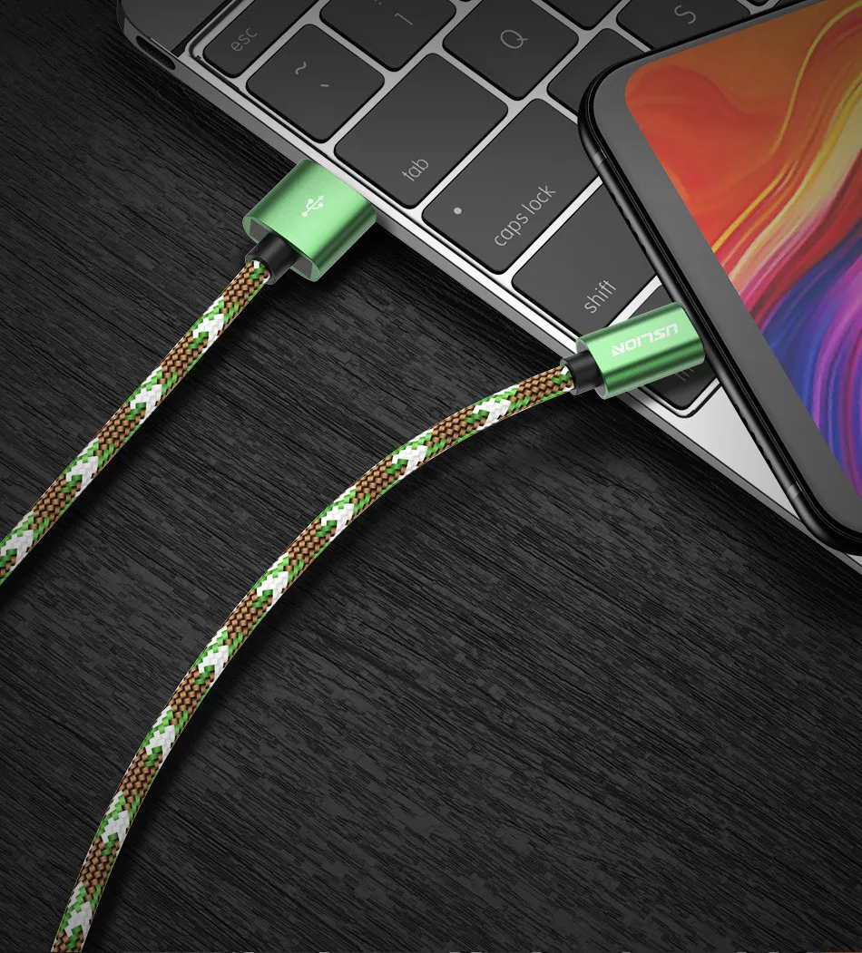 USLION usb type C кабель для быстрой зарядки usb c кабель для передачи данных зарядное устройство usb-c для samsung S8 S9 S10 Note 8 xiaomi mi 9 mi 9 huawei P30 P20