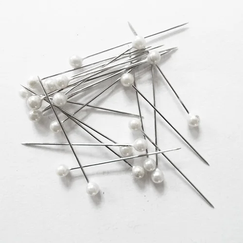 

100pcs Man-made Ivory Shimmering Pearl Head Pins Bridal Floral Craft Wedding Hair Trinket 5BVX 7J9W