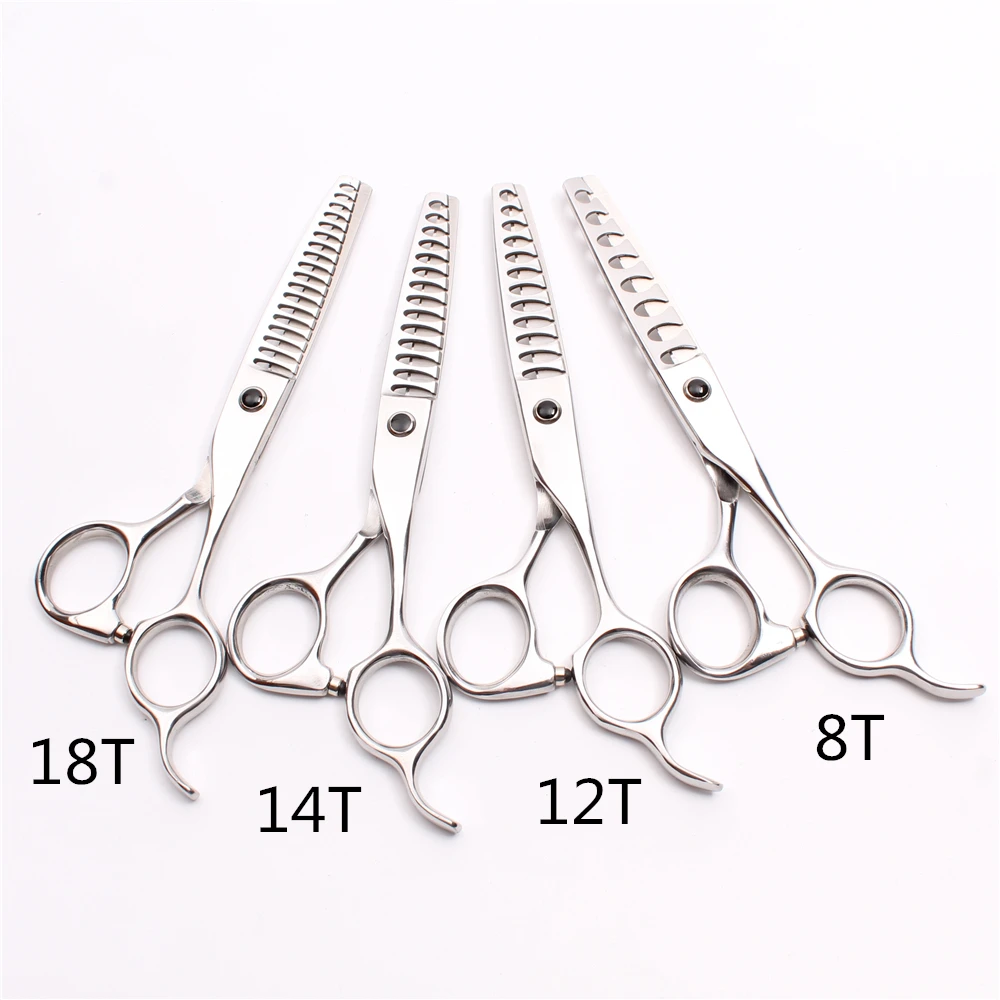 

6" 17cm 440C Customized Logo Thinning Scissors Hairdressing Scissors 8/12/14/18 Teeth Thinning Rate 35%-50% Hair Scissors C2004
