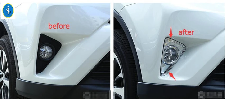 Yimaautotrims авто аксессуары передние противотуманные фары крышка лампы отделка 2