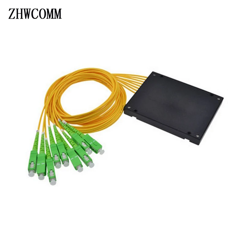 

ZHWCOMM High Quality 1M SC APC 1X8 Fiber Optic splitter box SC/APC Fiber Optical PLC Splitter