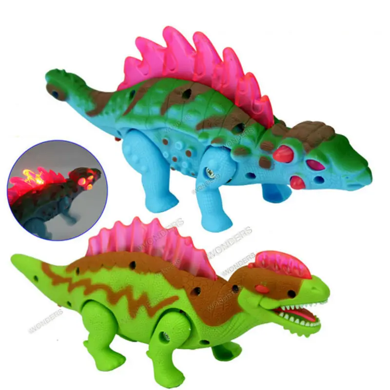 Игрушка динозавра, Детские любимые Поющие светящиеся игрушки с милым мультяшным спинозавром, электронные пластиковые детские игрушки в розничной коробке