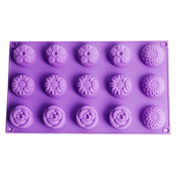 

Flower Silicone Soap Mold Chocolate Candy Molds Sugarcraft Gum Paste Cake Baking Moulds DIY Cake Decorating Tools