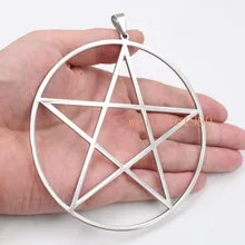 Fate love Лидер продаж 1 шт. нержавеющая сталь большой " пентаграмма кулон талисманы полированный для мужчин рождественские подарки прохладный