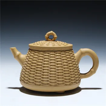 

Kung Fu teapot teapot wholesale Yixing genuine ore section mud tripod 420 ml mixed batch basket