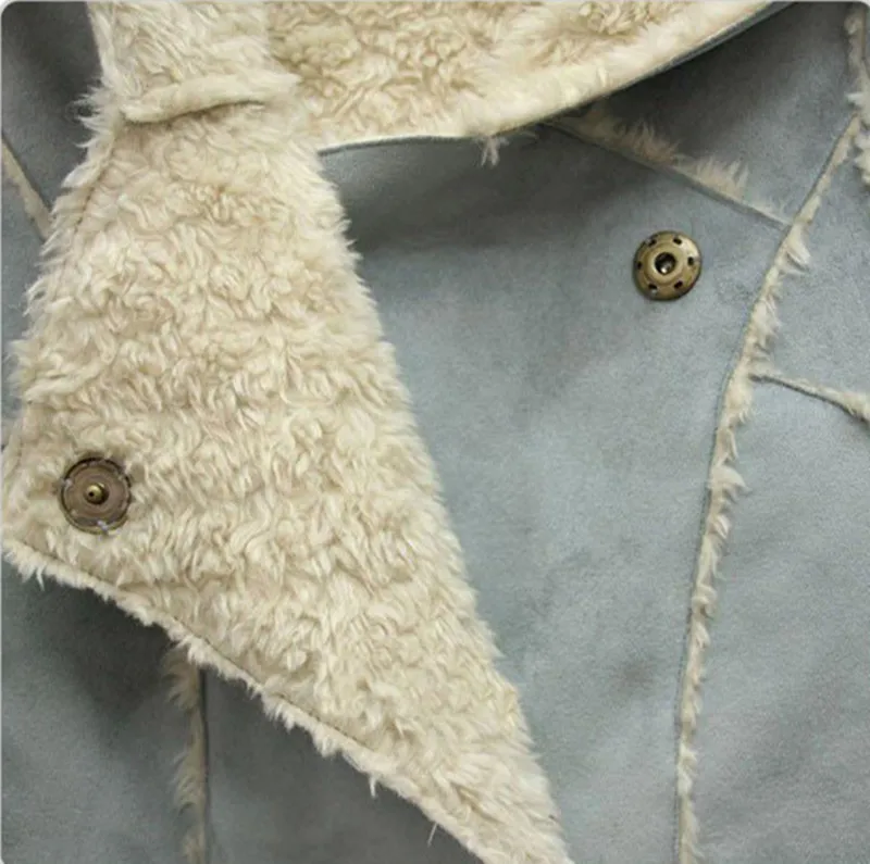Зимняя женская куртка из толстой овечьей шерсти, замшевые пальто, шерстяное зимнее пальто в европейском стиле, женские теплые парки с капюшоном, женские куртки C2622