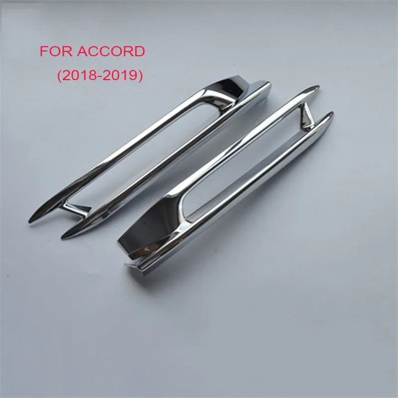 2 piezas ABS cromado parachoques delantero antiniebla cubierta para Honda Accord 2018 nuevas piezas exteriores cromado estilo de moda 2 piezas ABS cromado parachoques delantero antiniebla cubierta para Honda Accord 2018 nuevas piezas exteriores cromado estilo de moda
