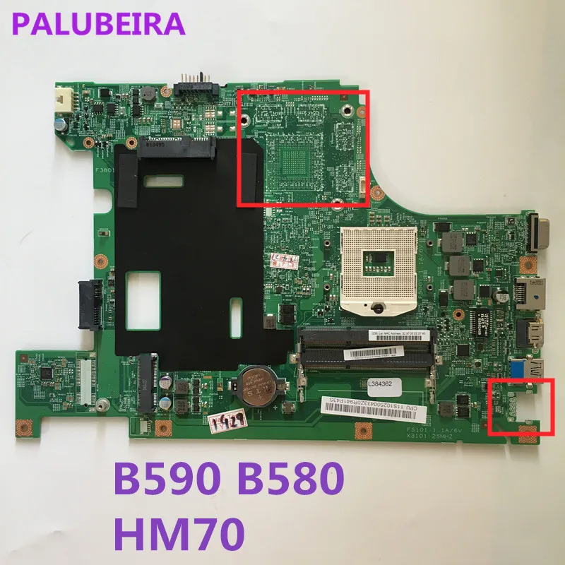 

PALUBEIRA Free Shipping For lenovo B590 B580 V580c Laptop motherboard HM70 55.4YA01.001 main board