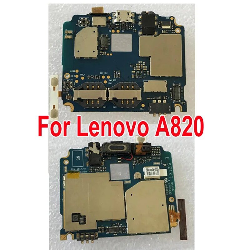 

Original Used Test Mainboard 1G RAM 4G ROM Motherboard for Lenovo A820 4.5'' 960x540 MTK6589 Quad Core Flex Cbale Phone Parts