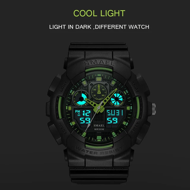 SMAEL Marka zegarek Mężczyźni Sport LED cyfrowy mężczyzna ClockWristwath mężczyźni zegarek Top Marka luksus Relogios męski Montre Homme WS1027 tanie i dobre opinie Quartz Wristwatches 22mm Shock Resistant Stop Watch LED display Auto Date Water Resistant Diver Back Light Chronograph Multiple Time Zone Alarm Luminous Repeater SMAEL Marka zegarek Mężczyźni Sport LED cyfrowy mężczyzna ClockWristwath mężczyźni zegarek Top Marka luksus Relogios męski Montre Homme WS1027 tanie i dobre opinie Quartz Wristwatches 22mm Shock Resistant Stop Watch LED display Auto Date Water Resistant Diver Back Light Chronograph Multiple Time Zone Alarm Luminous Repeater