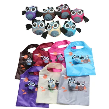 

Portable Shopping Bag Eco Friendly Foldable Grocery Bags Birds Pattern Large Capacity Tote MSJ99