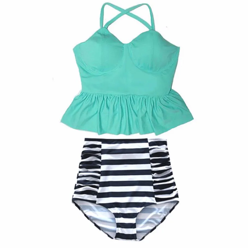 TCBSG-2016-New-Bikinis-Women-High-Waist-Swimsuit-Push-Up-Bikini-Set-Swimwear-Female-Hem-Top