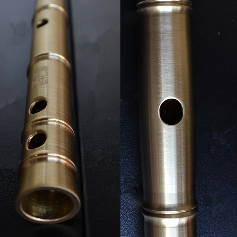 Metal Flute DIZI Key of C D E F G Flauta Thicken Brass Dizi Flute Professional Musical Instrument Flauta Self-defense Weapon