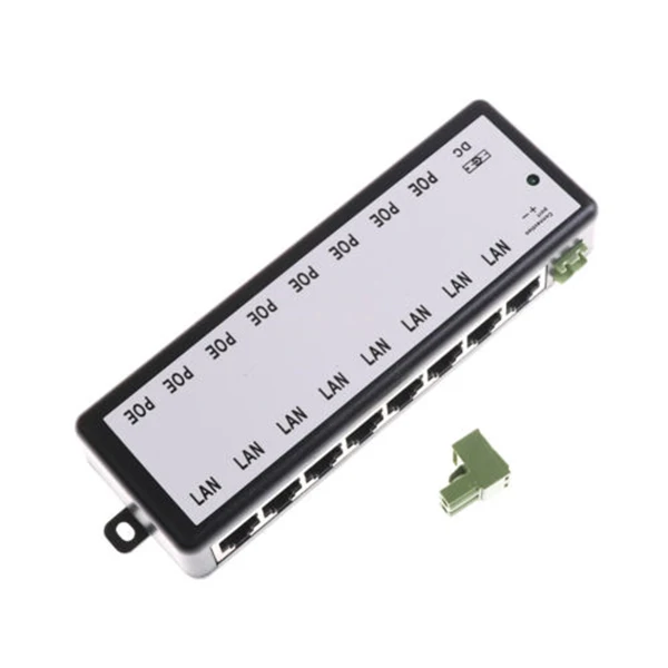 

8 Ports POE Injector Splitter for CCTV Networks Camera Power Over Ethernet TU-shop
