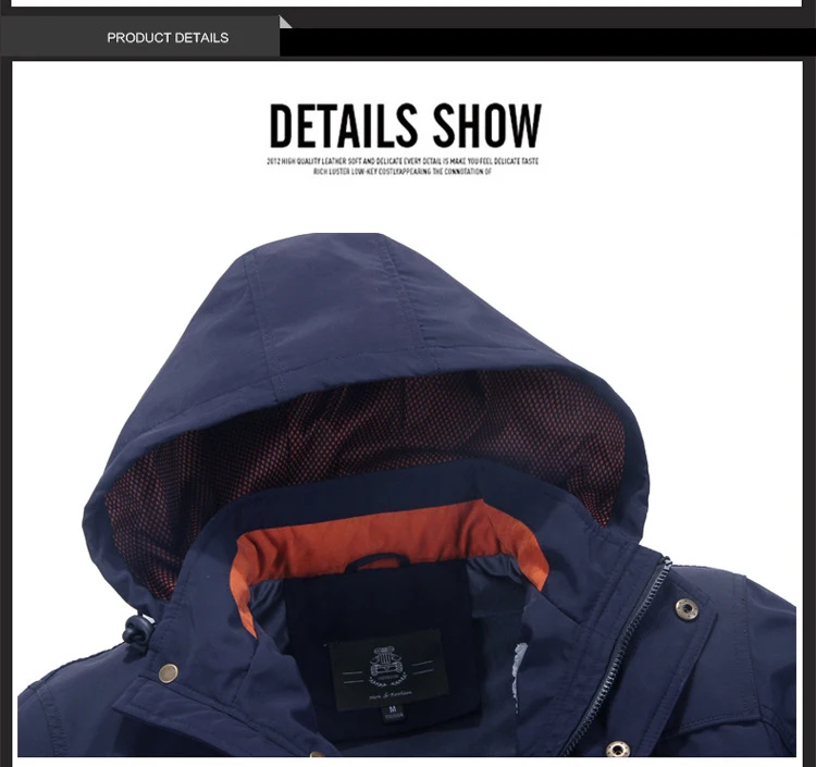 Waliicorners Mlitary Jacket Men Autumn Casual Windbreaker Mens Spring Jacket Hooded Collar Wide-waisted Breathable Mens Outerwear M-4XL 17 10