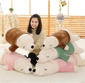 

90cm The polar bear pillow plush toy doll gift to send girls to bear children sleep pillow