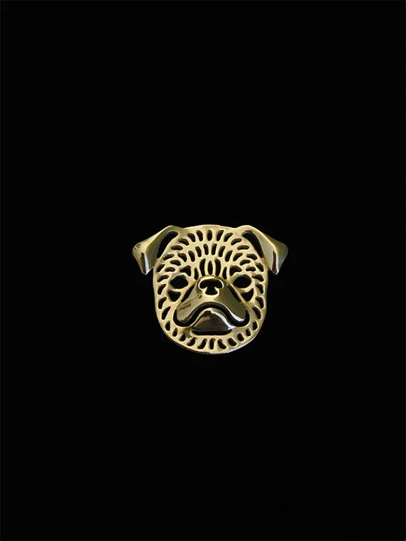 

New Classic Animal Brussels Griffon Head Dog Broche Gold Silver Color Designer Brooch For Men Overwatch Gift For Friend Father