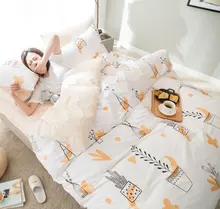 Cute plant single double bedding sets adult teen kid,cotton twin full queen king home textiles bed sheet pillow case quilt cover
