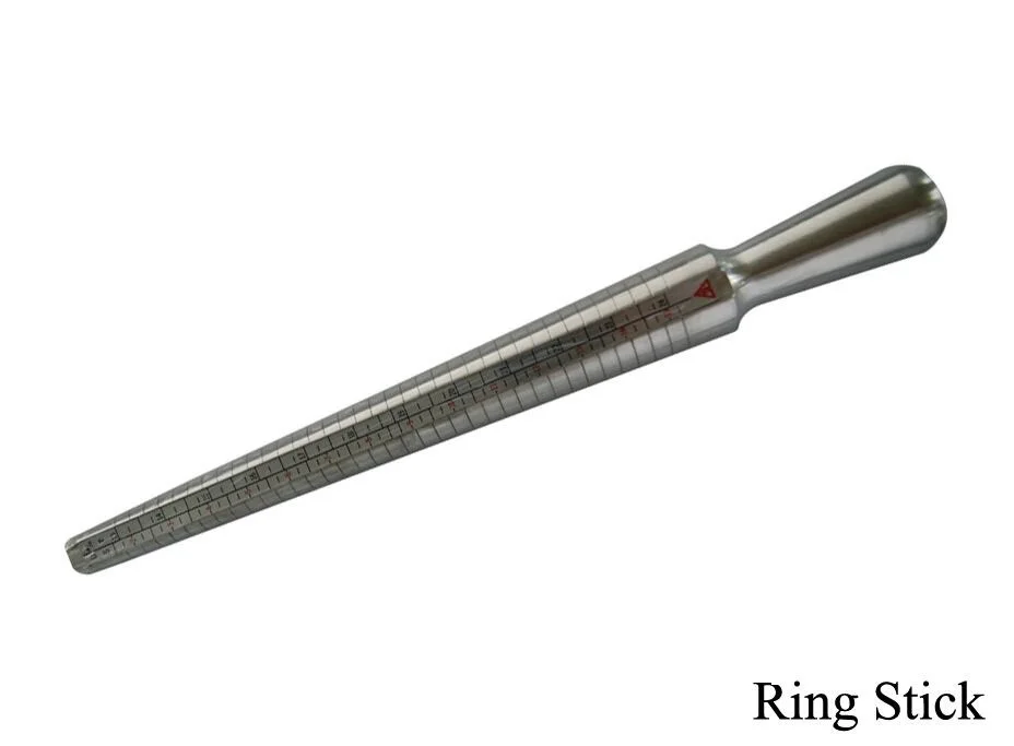 Silver Ring Gauge Stick & Mandrel Stick for Measuring Ring Sizer Finger