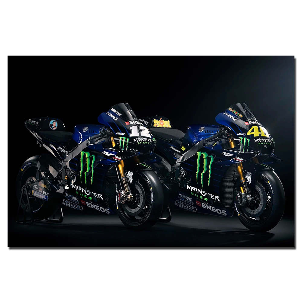 1 шт. Холст Картина Yamaha YZR M1 мотоцикл HD плакаты настенные картинки для декора