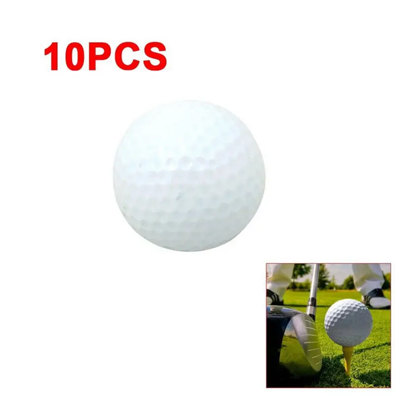 10 шт. мяч для гольфа ПУ пена Спортивная тренировка, теннис белый Golfball круглые тренировочные аксессуары для гольфа