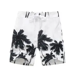 Летние пляжные шорты для мальчиков, модные детские короткие штаны с принтом кокосовой пальмы, повседневные крутые Гавайские пляжные шорты