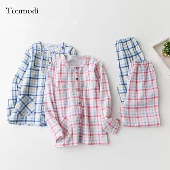

Pajamas For Women Spring Long sleeve Trousers Sleepwear Pyjamas Cardigan thin Ladies Pajama Set