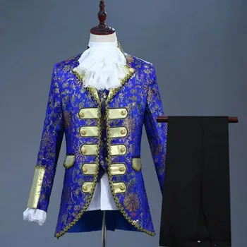 

Men's Suits Europe Court Dress Costumes Prince Charming Stage Retro Drama Performance Costume Adult