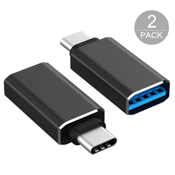 

SOONHUA 2-Pack Type-C Converter USB-C 3.0 Type C Male to Hi-speed USB Female Adapter Mobile Phone Cables For Tablets Smartphones