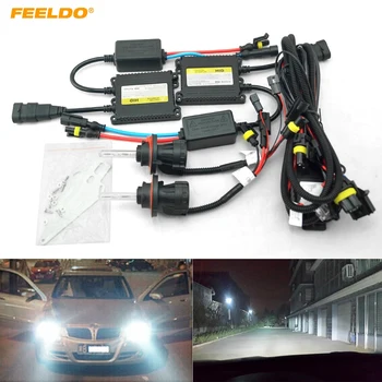 

FEELDO 1set 35W AC Car Headlight H13 HID Xenon Bulb Hi/Lo Beam Bi-Xenon Bulb Light Digital Slim Ballast #4534 HID Kit