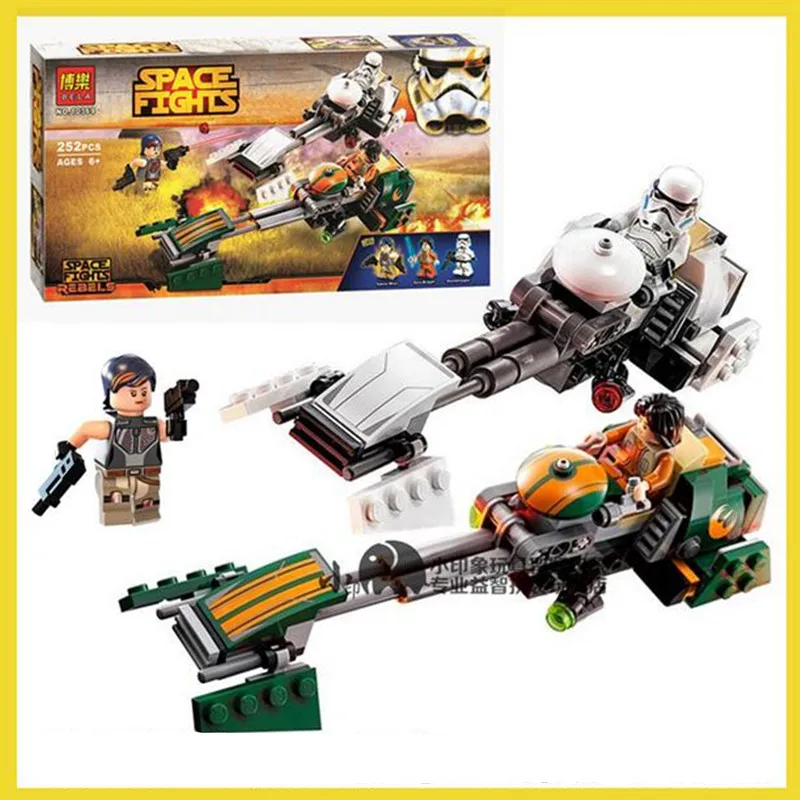 

BELA Newest Star Wars Skyhopper Minifigures Bricks Toys SWAT Space Fights Model Action Figures Compatible With gift Retail