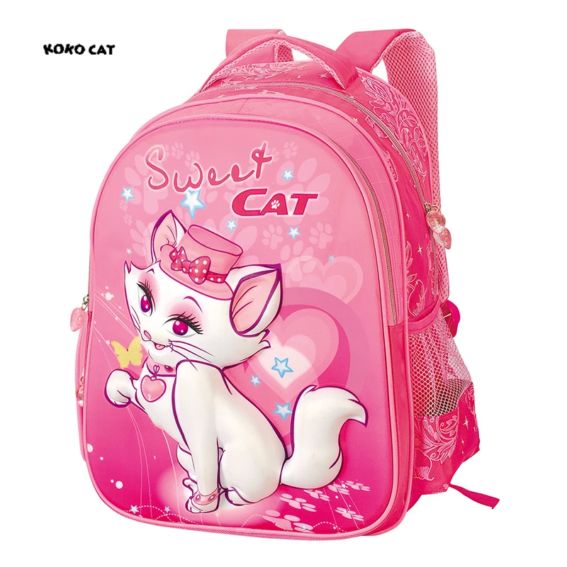 Детский школьный рюкзак с милым котом, детские сумки, розовая сумка для книг, женские школьные рюкзаки для девочек-подростков, школьная сумка