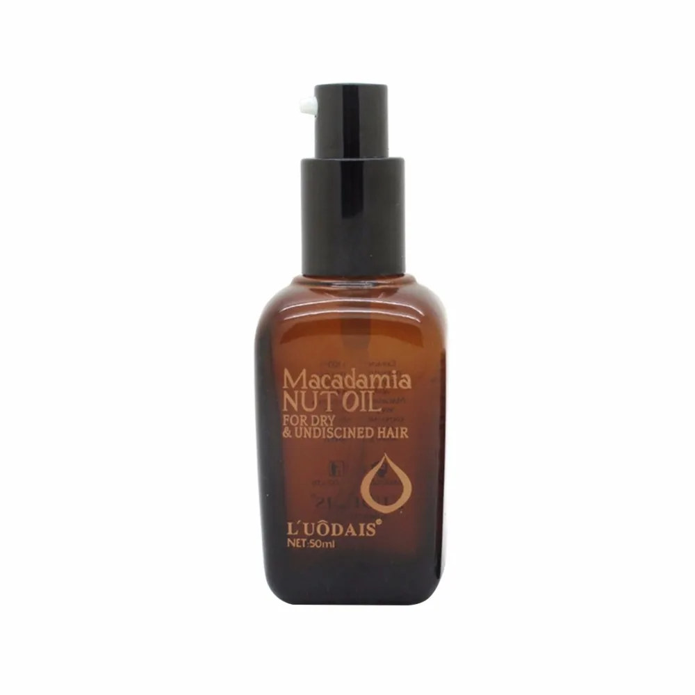 100% Pure Moroccan Argan Oil Macadamia Nut Oil Hair Care Scalp Treatment Make Your Hair Shine Soft Hair Conditioner 50ML