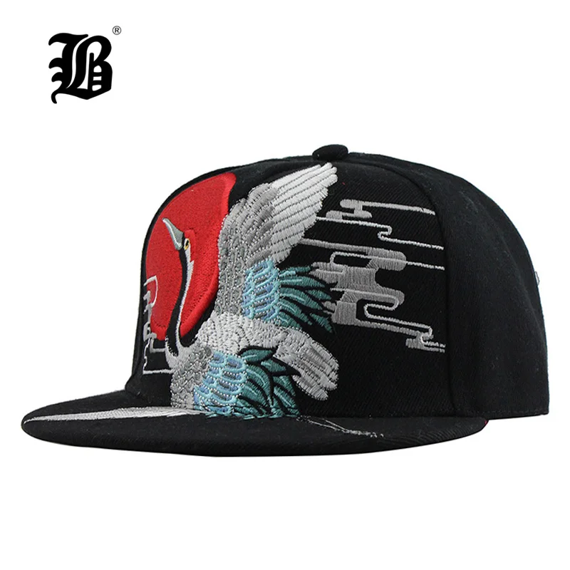 

[FLB] Quality Embroidery Hip Hop Baseball Cap For Men Women Crane Snapback Bone Caps Spring Summer Autumn Cotton Hats CoupleF135