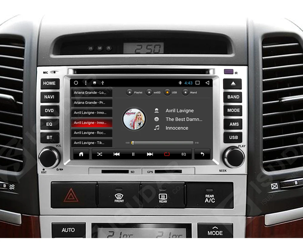 Best Isudar Car Multimedia player 2 din Auto DVD android 7.1.1 6.2 Inch For HYUNDAI/SANTAFE/SANTA FE 2006-2012 Radio 4 Core 4G FM GPS 4