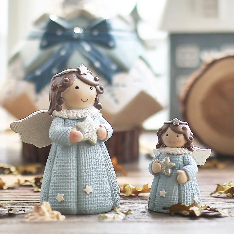 

2019 new Lovely Resin Craft Figurines Christmas Gifts for Women Angel Resin Dolls Desk Accessory Home doll toy