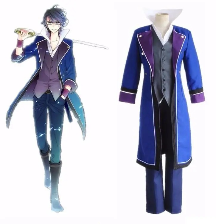 

anime K Fushimi Saruhiko cosplay costume full suit : coat + vest + white shirt + pant